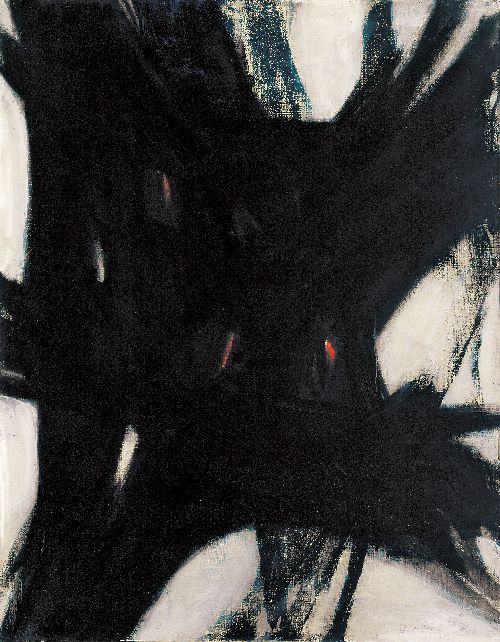 Raumproblem | 1958, Öl auf Leinwand, 78 x 77 cm