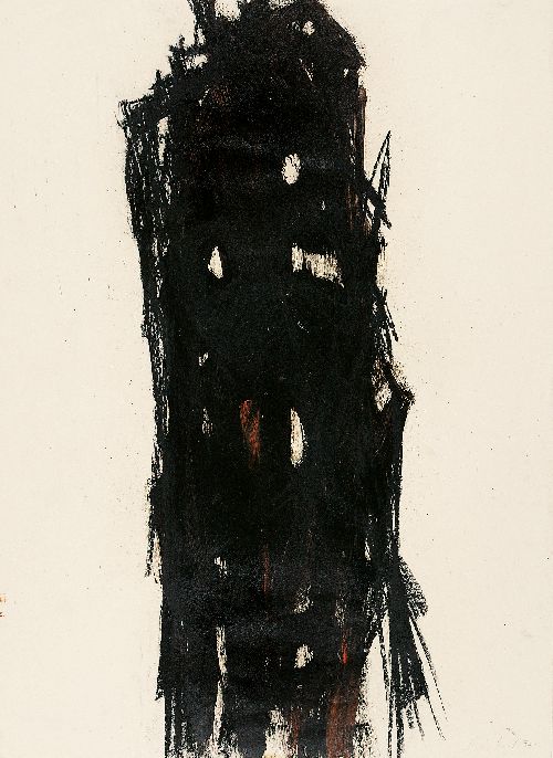 Ohne Titel | 1957, Öl, Kohle auf Papier, 76,2 x 56,1 cm